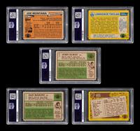A Group of PSA Graded Hall of Fame Football Rookie Cards Including Joe Montana, Dan Marino and John Elway,