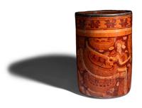 A Maya Polychrome Codex Vessel