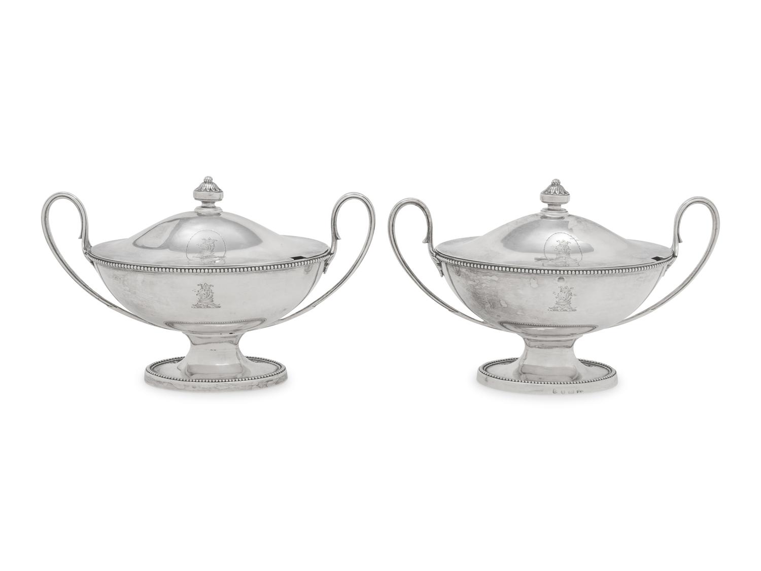 A Pair of George III Silver Sauce Tureens