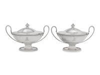 A Pair of George III Silver Sauce Tureens