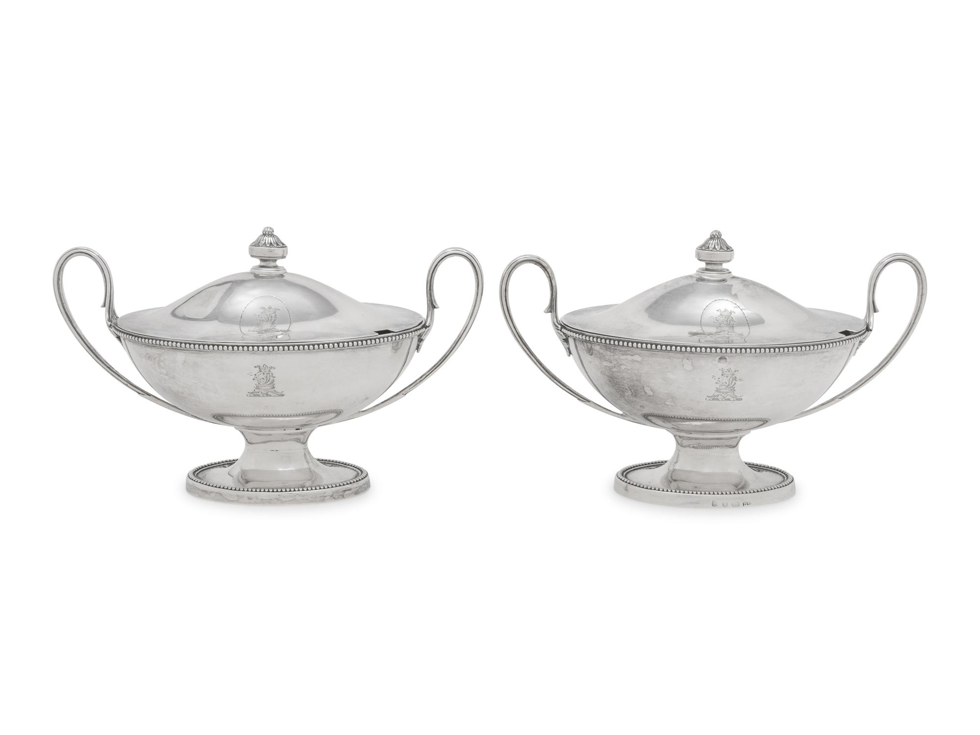 A Pair of George III Silver Sauce Tureens