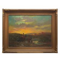 Ralph Davison Miller (American, 1858-1945) — Untitled (Pueblo Scene)