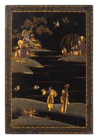 Four Chinese Lacquered Panels