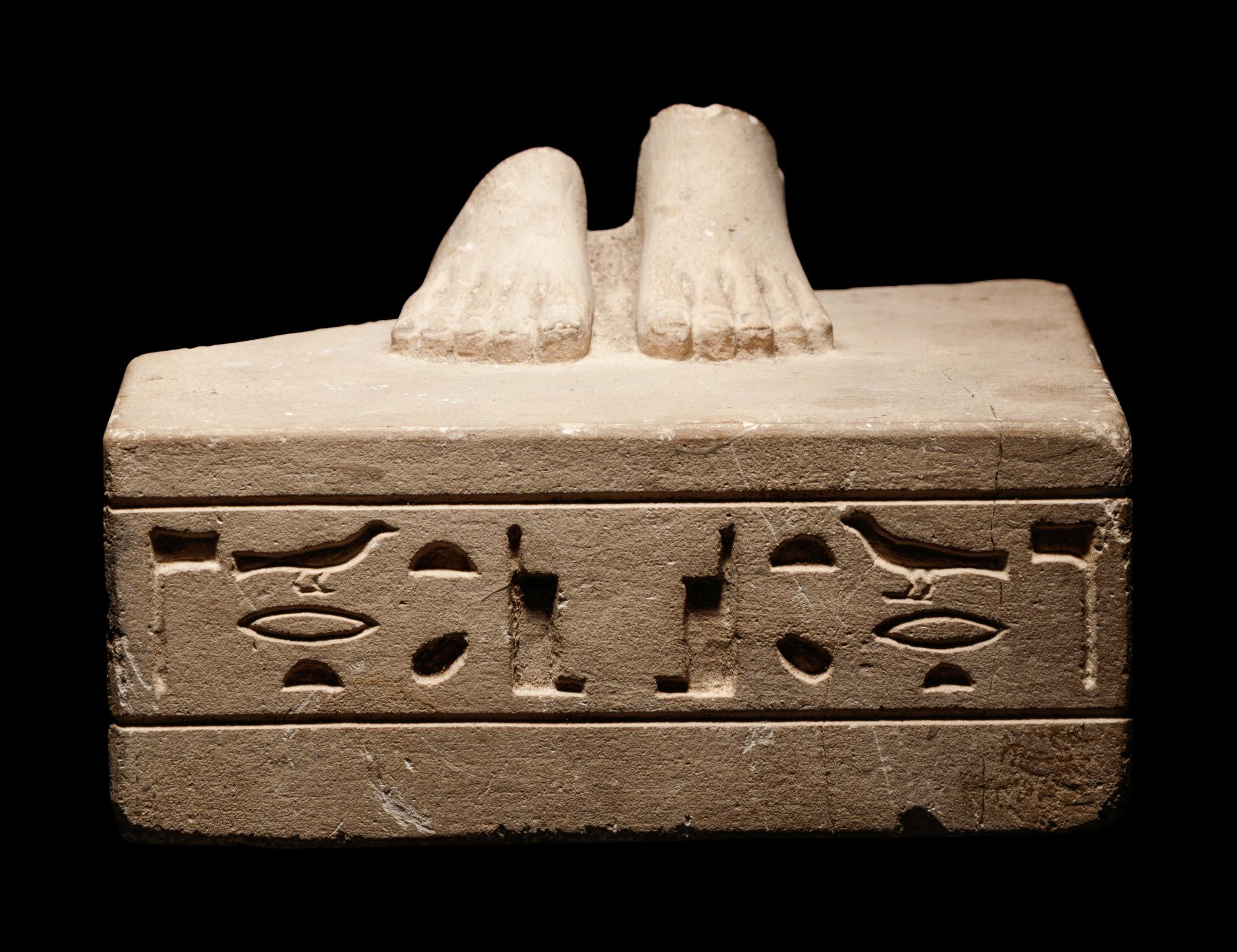 An Egyptian Limestone Base