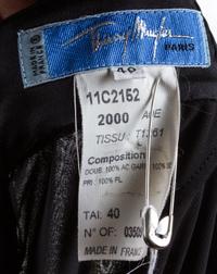 A Thierry Mugler Black Silk Gown, Size 40.