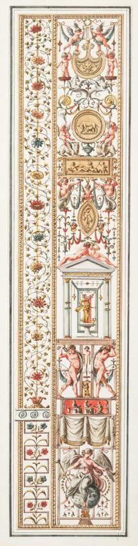 A Set of Eight Neoclassical Watercolor Illustrations