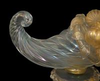 A Pair of Murano Glass Cornucopia Ornaments