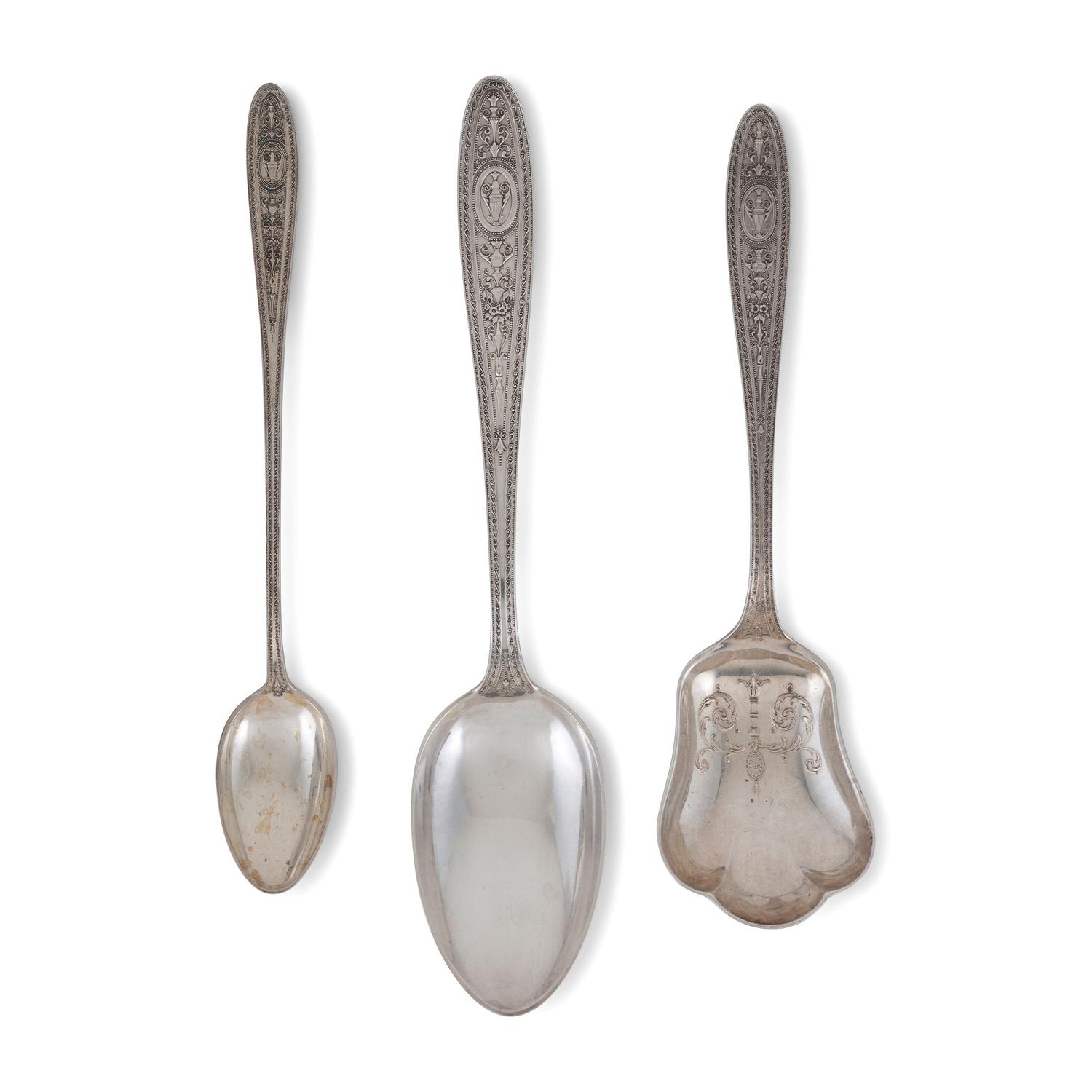An International Silver Flatware Service in Custom Case
