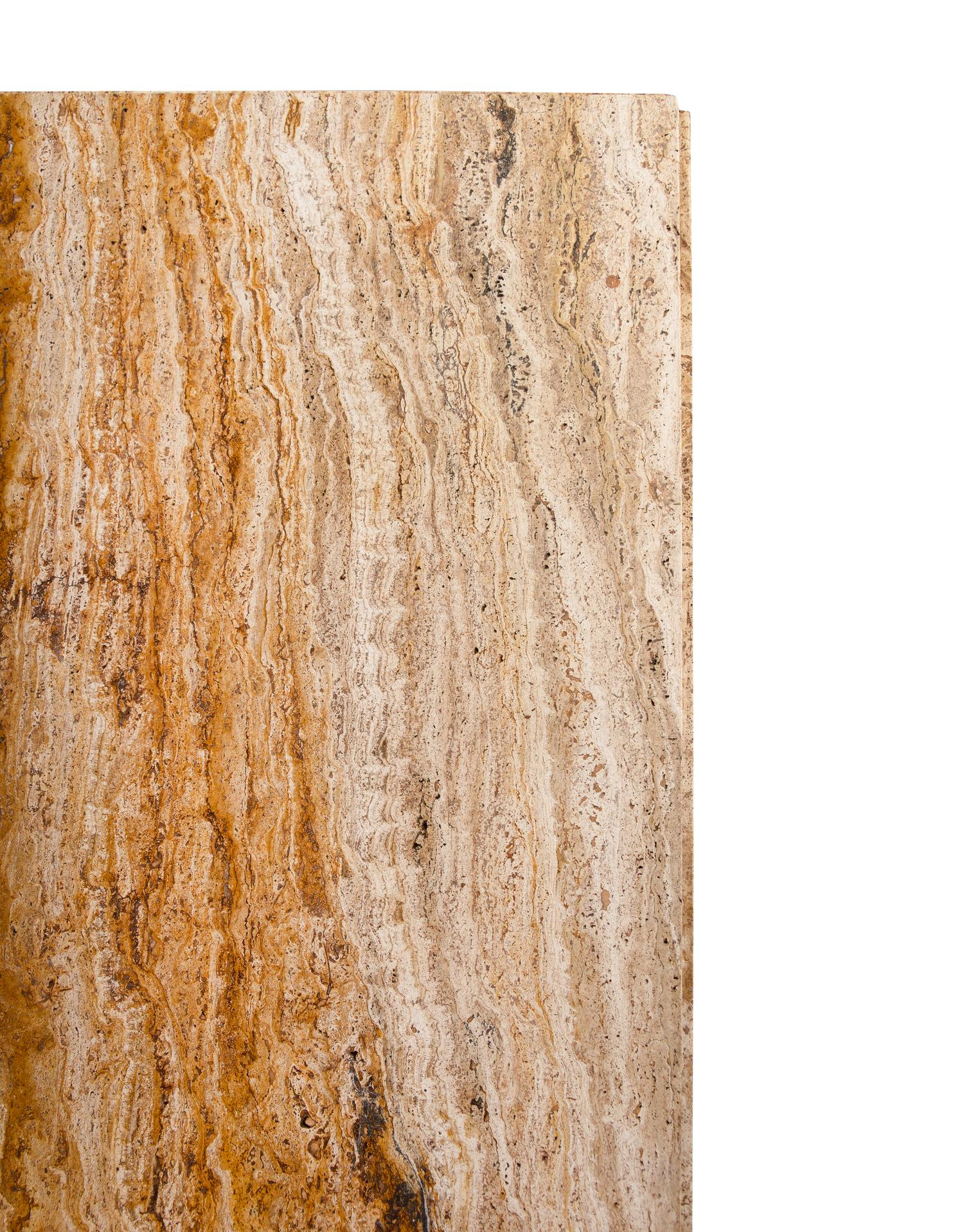 A Travertine Marble Center Table or Dining Table