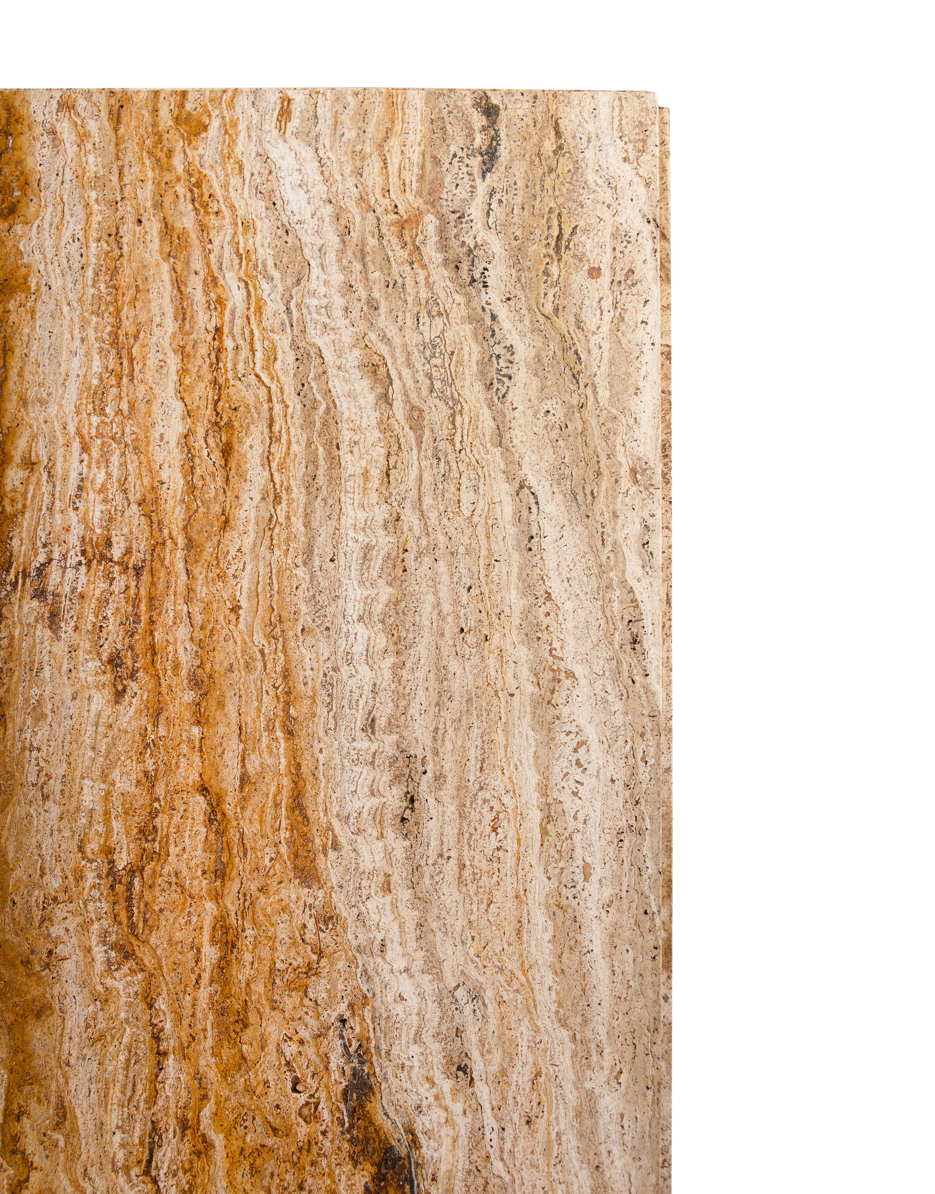 A Travertine Marble Center Table or Dining Table