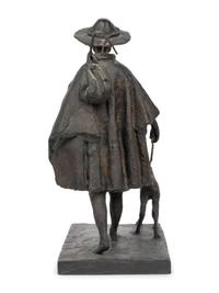 Man with Staff and Dog