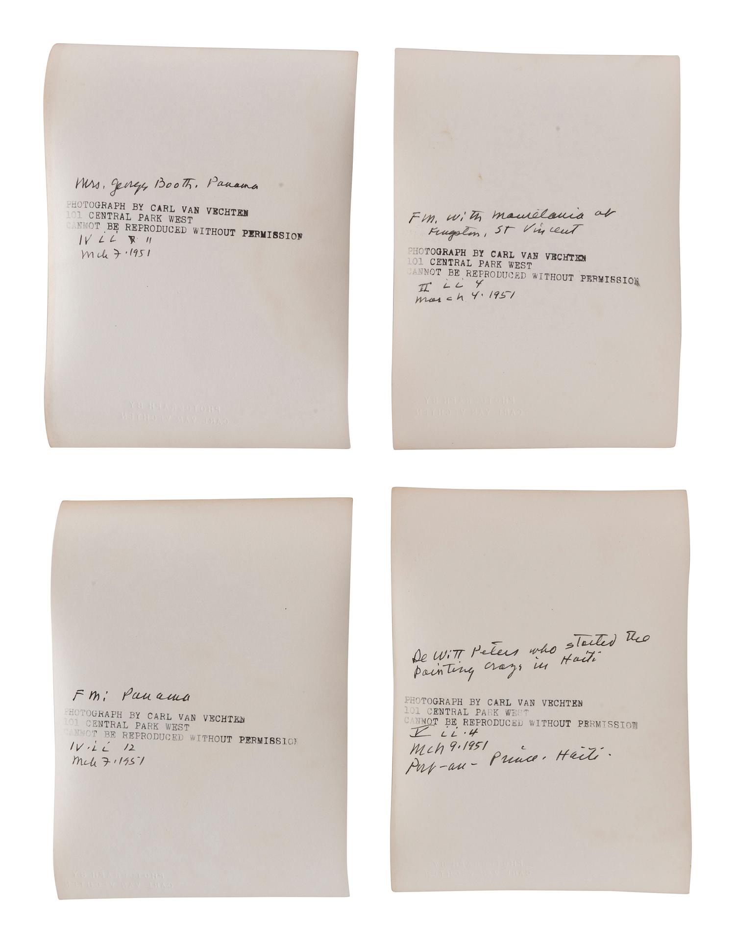[EARLY PHOTO] Collection of photographs taken by Carl Van Vechten documenting a Caribbean cruise.