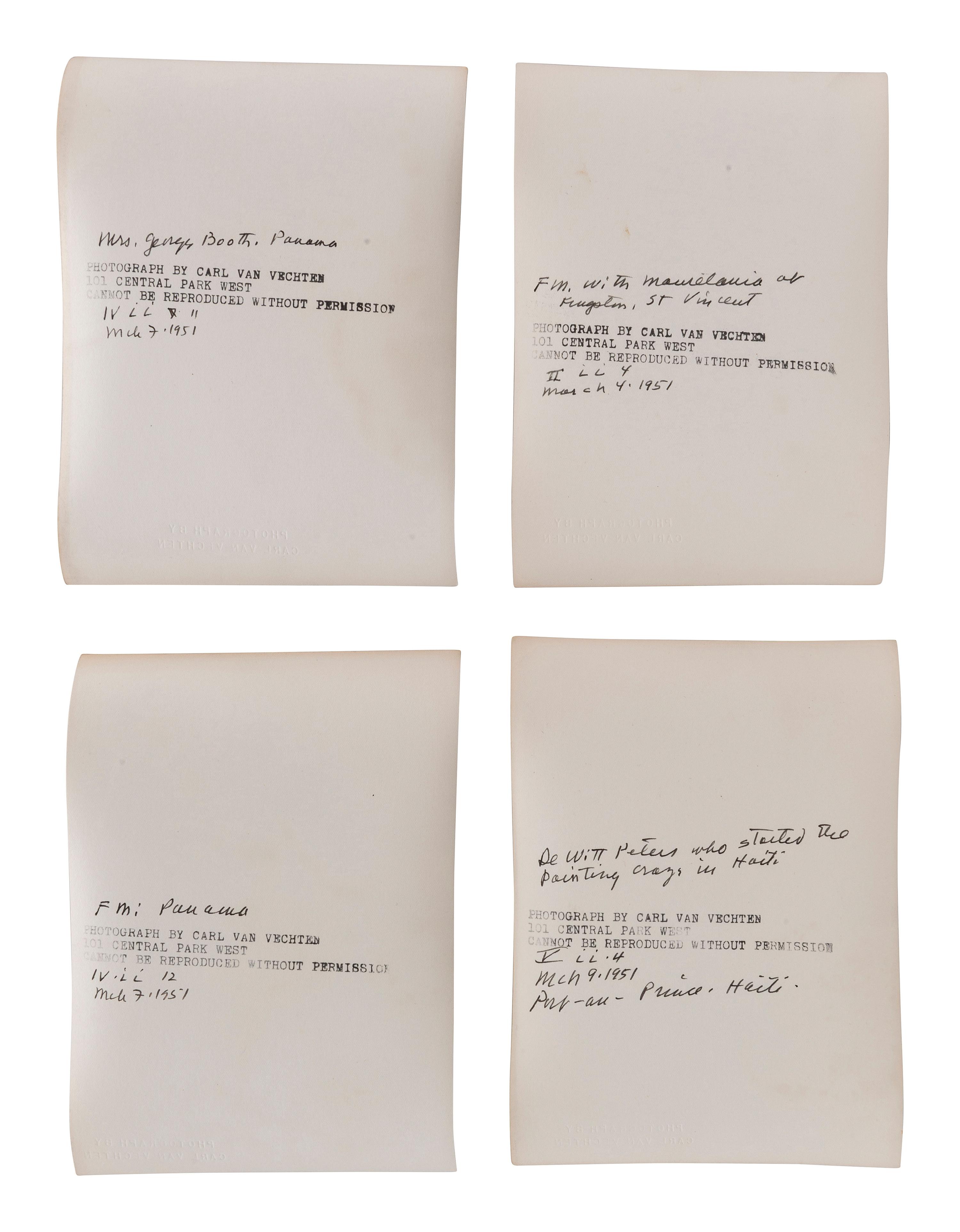 [EARLY PHOTO] Collection of photographs taken by Carl Van Vechten documenting a Caribbean cruise.