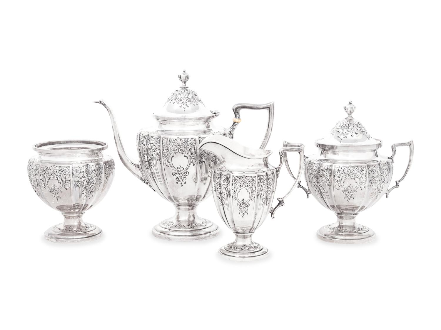 An American Silver Four-Piece Tea Service