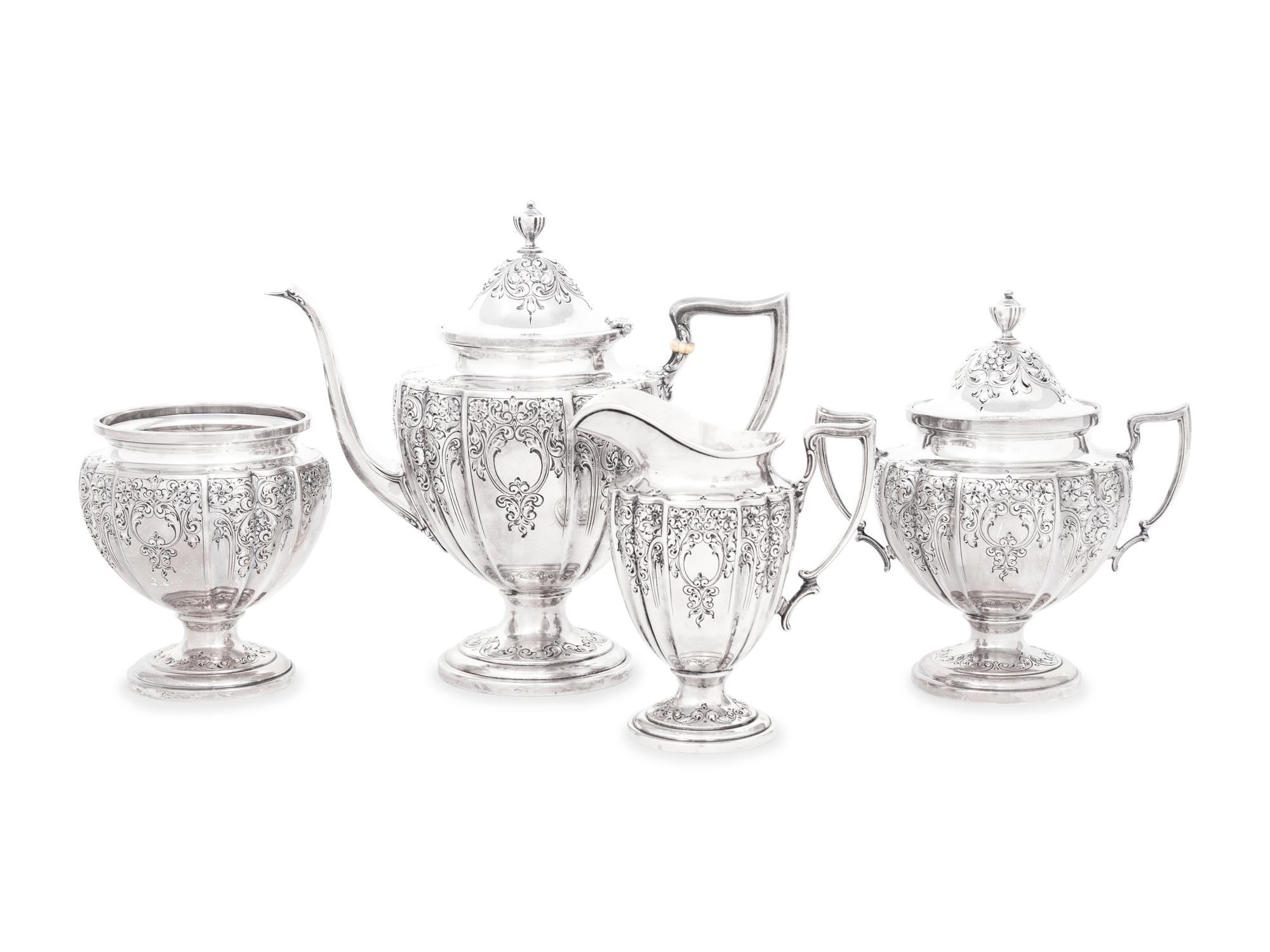 An American Silver Four-Piece Tea Service