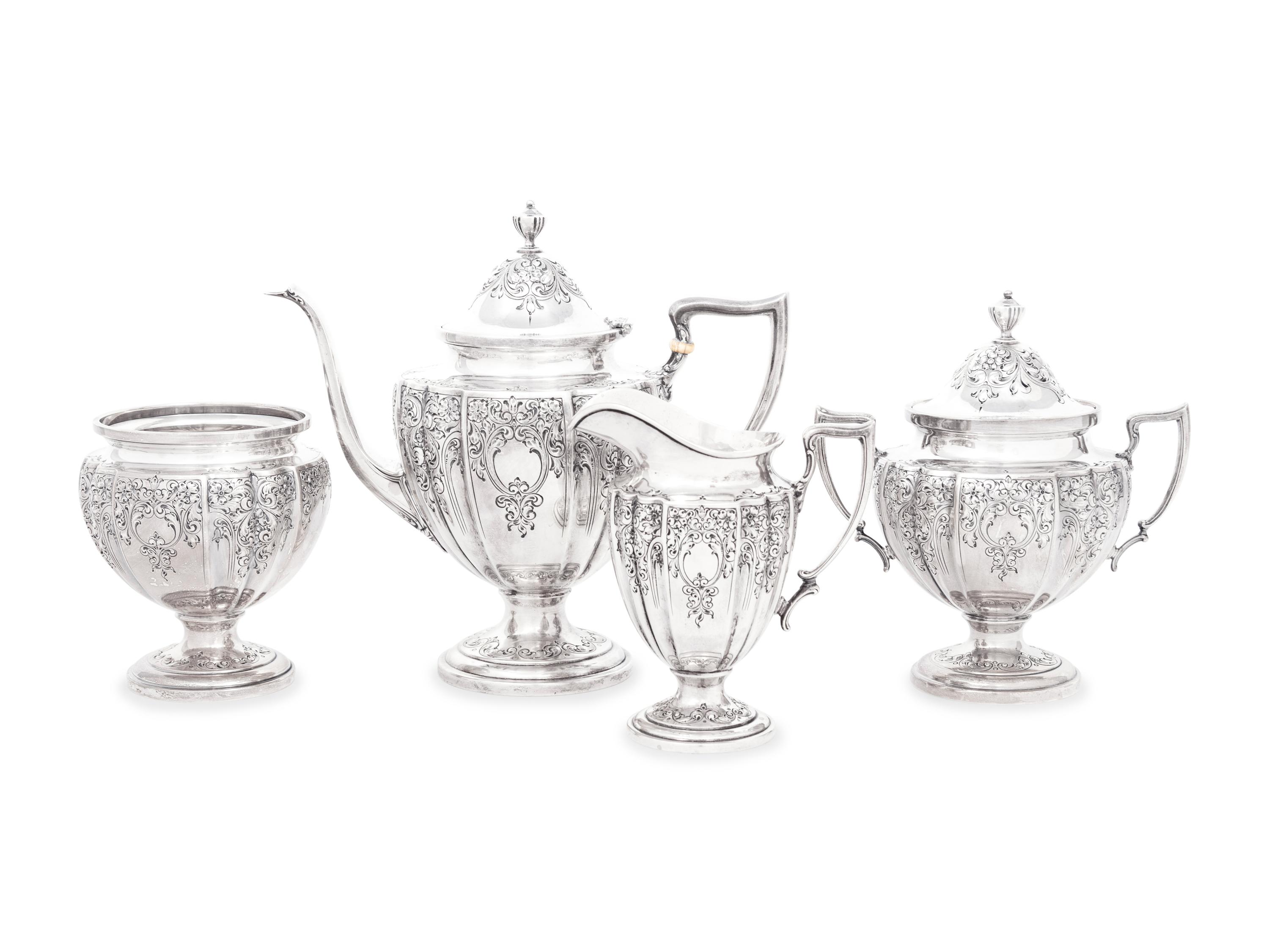 An American Silver Four-Piece Tea Service