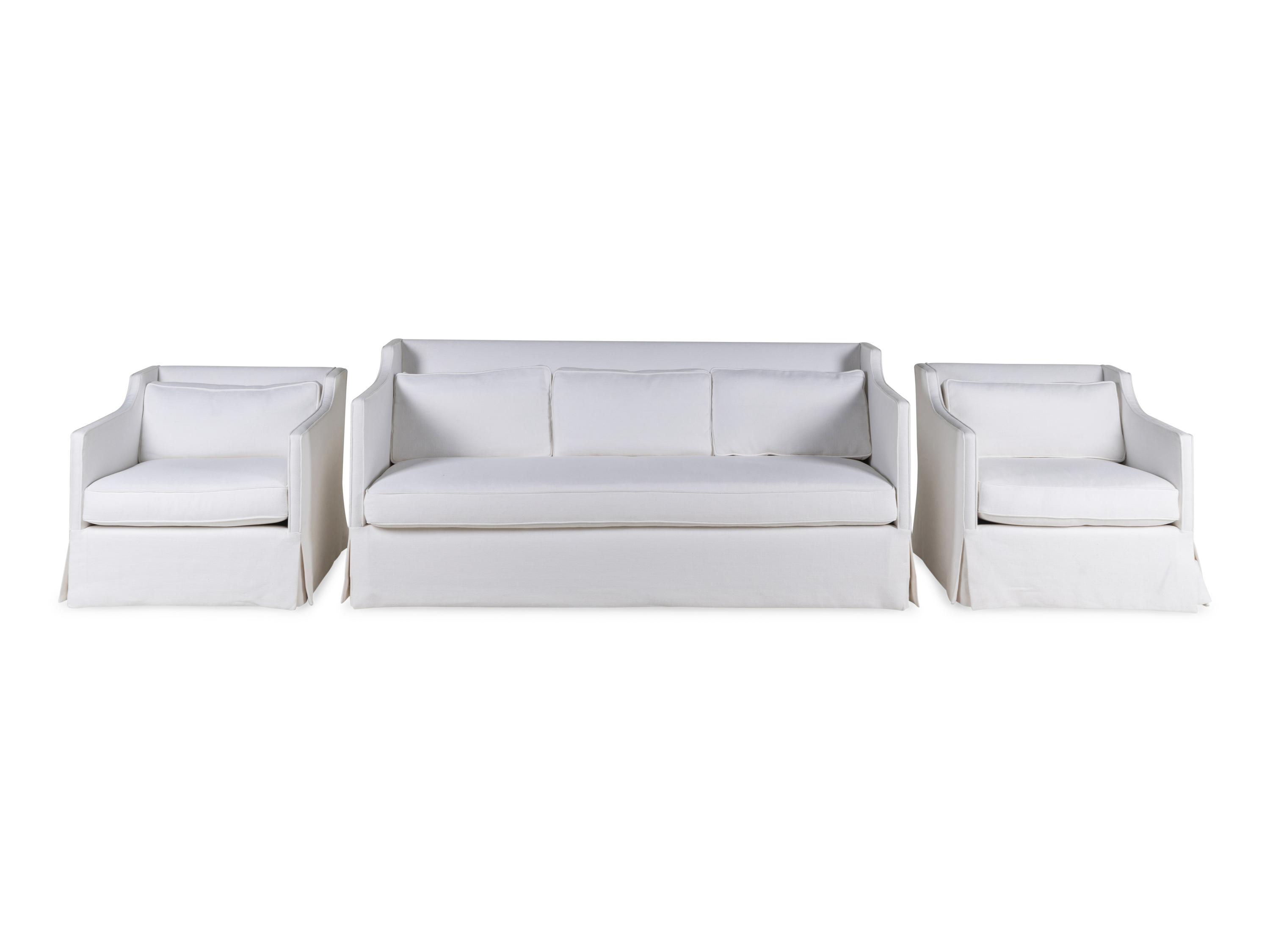 A Three-Piece Upholstered Seating Suite