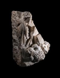 A Roman Marble Fragment Depicting the Calydonian Boar Hunt