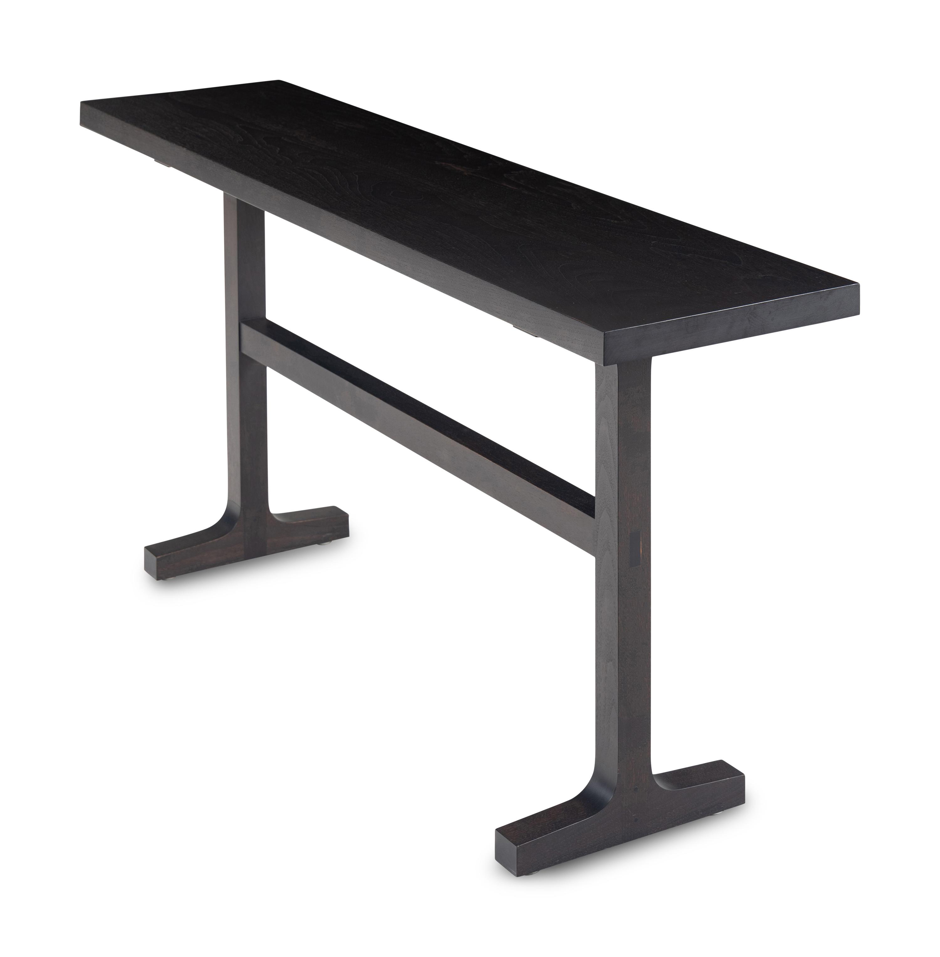 A Contemporary Stained Oak Console Table