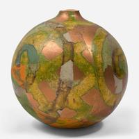 Rick Dillingham (American, 1952-1994) Polychrome Lustre Glazed Vessel, USA, 1986