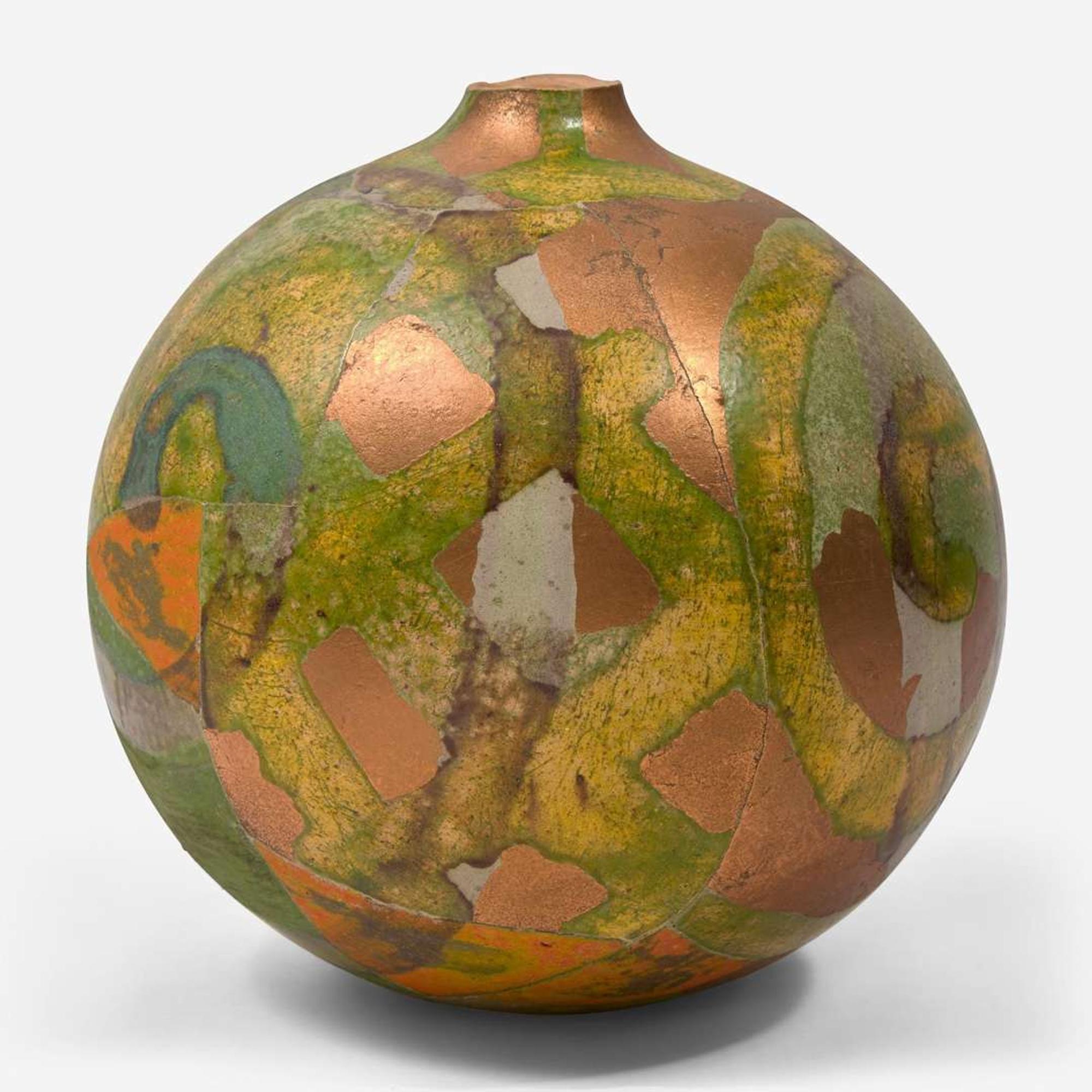 Rick Dillingham (American, 1952-1994) Polychrome Lustre Glazed Vessel, USA, 1986
