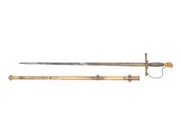 [CIVIL WAR]. Sword, war-date photograph, medical officer's sash, belt and buckle identified to Surgeon William J. McDermott, New York.