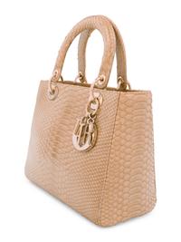 Christian Dior Tan Python Small Lady Dior Bag, 2009