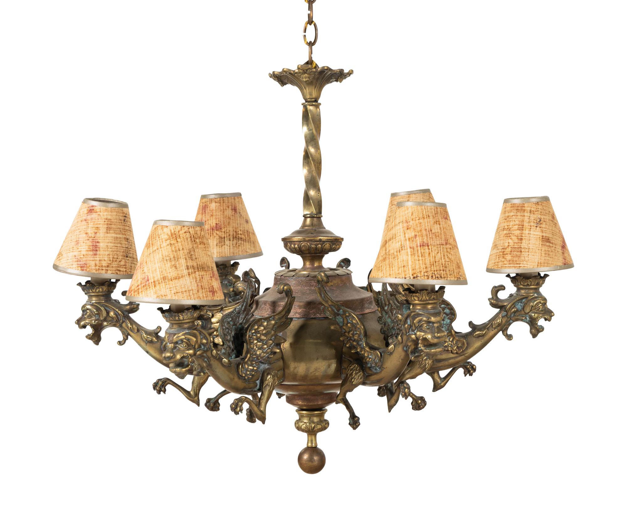 A Victorian Gilt Bronze Chandelier