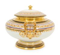 A Gardner Painted and Gilt Porcelain Tureen - TO BE RETURNED TO OWNER