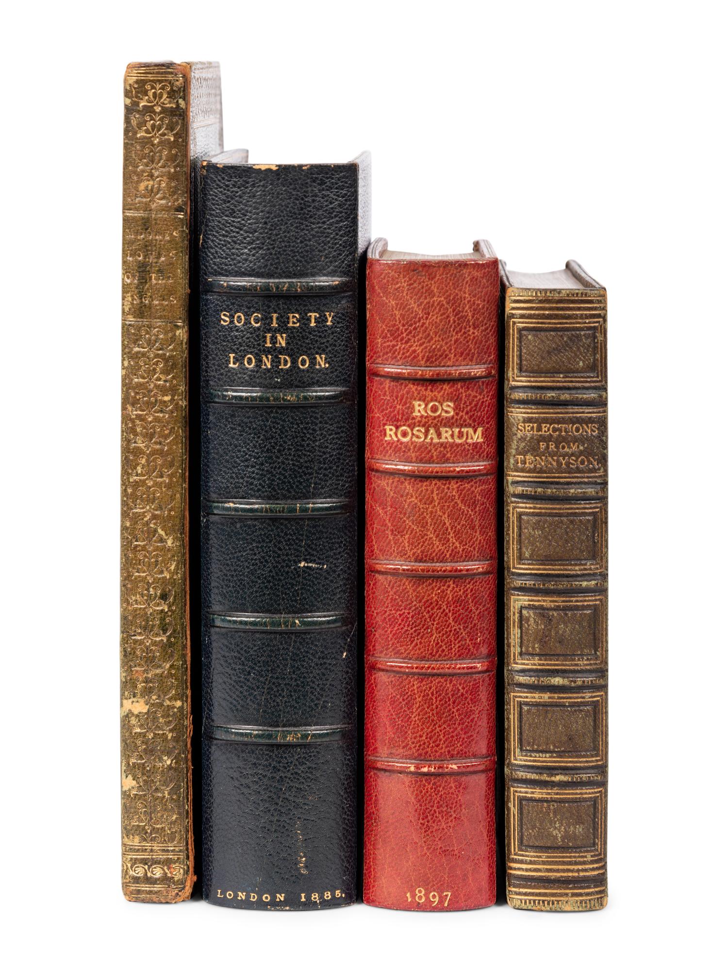 [FINE BINDINGS] – A group of 4 works in finely bound, comprising: