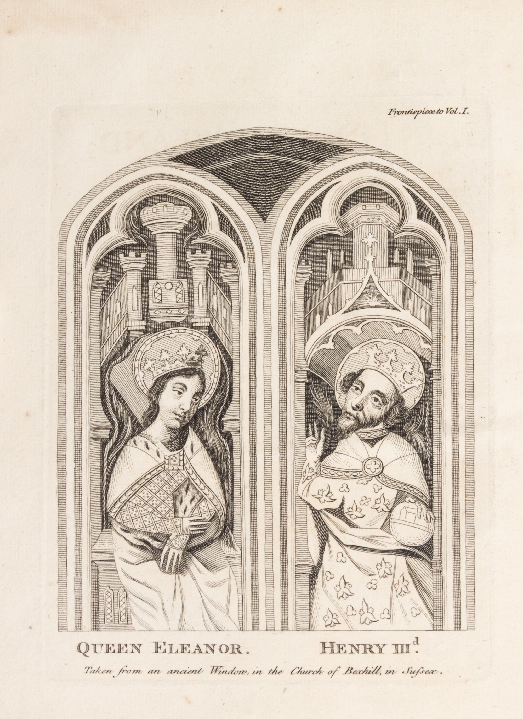 WALPOLE, HORACE. Anecdotes of Painting in England. Strawberry Hill, 1762-1763. 3 v. w/Catalogue (4 total)