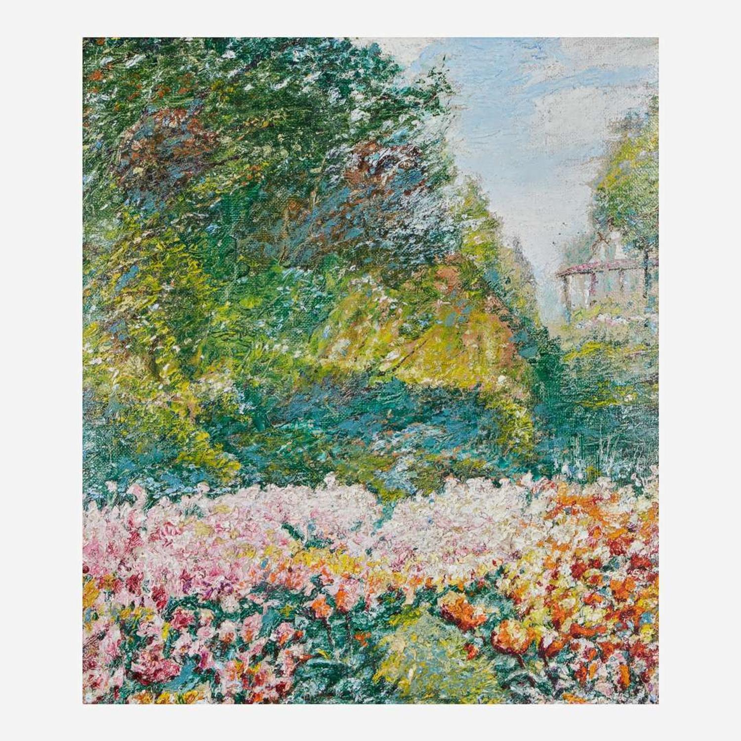 Albert Babb Insley (American, 1842–1937) The Beauty of Spring - A Terraced Flower Garden