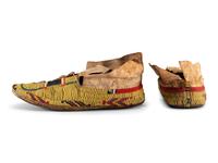 Cheyenne Beaded Hide Moccasins