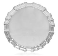 An American Silver Tray, Frank W. Smith Silver Co., Gardner, MA, having an undulating rim.