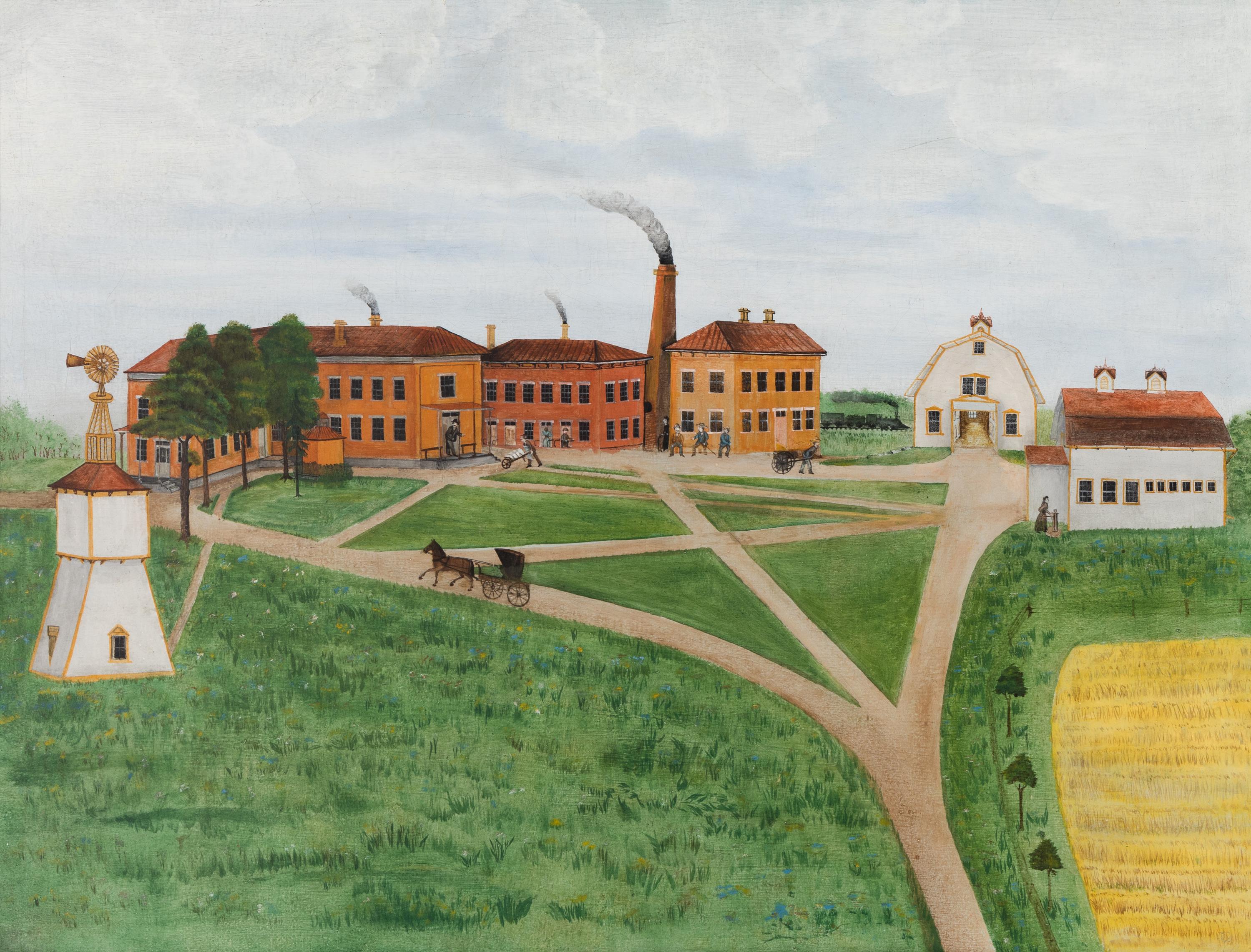 American School 19th Century, View Of The Soldiers And Sailors' Home In Erie, Pennsylvania