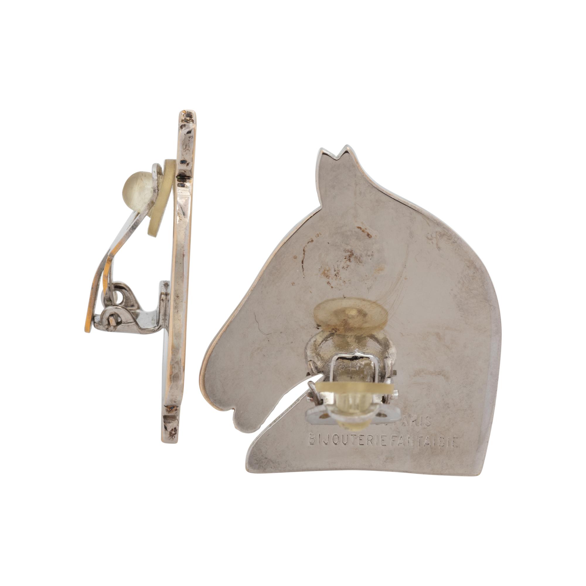 Two Hermès Items: Pair of Ear Clips and Ring