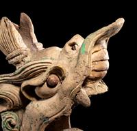A Pair of Glazed Dragon-Form Roof-Tiles