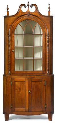 Cherrywood corner cupboard circa 1800, possibly ohio