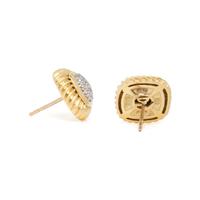 DAVID YURMAN, YELLOW GOLD AND DIAMOND EARRINGS