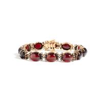 GARNET AND DIAMOND BRACELET