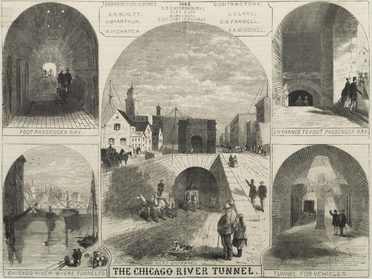 [ART AND ARCHITECTURE]. A group of 15 woodcut scenes of Chicago by R.R. Donnelly & Sons and others.