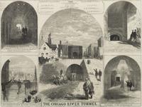 [ART AND ARCHITECTURE]. A group of 15 woodcut scenes of Chicago by R.R. Donnelly & Sons and others.