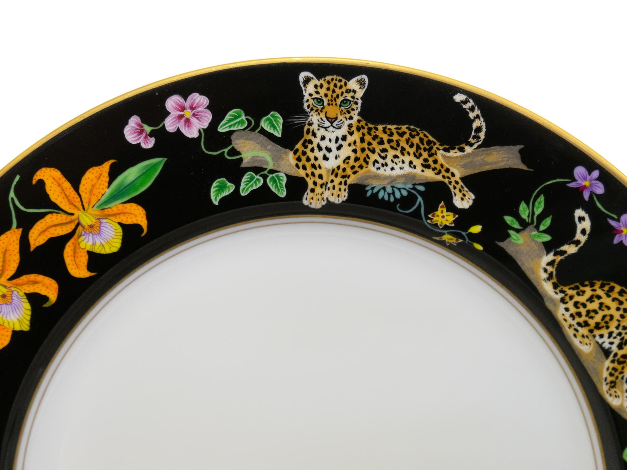 A Large Lynn Chase Jaguar Jungle Porcelain Dinner Service and Accessories
