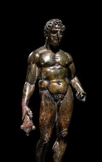 A Hellenistic Bronze Hermes with Silver Inlay