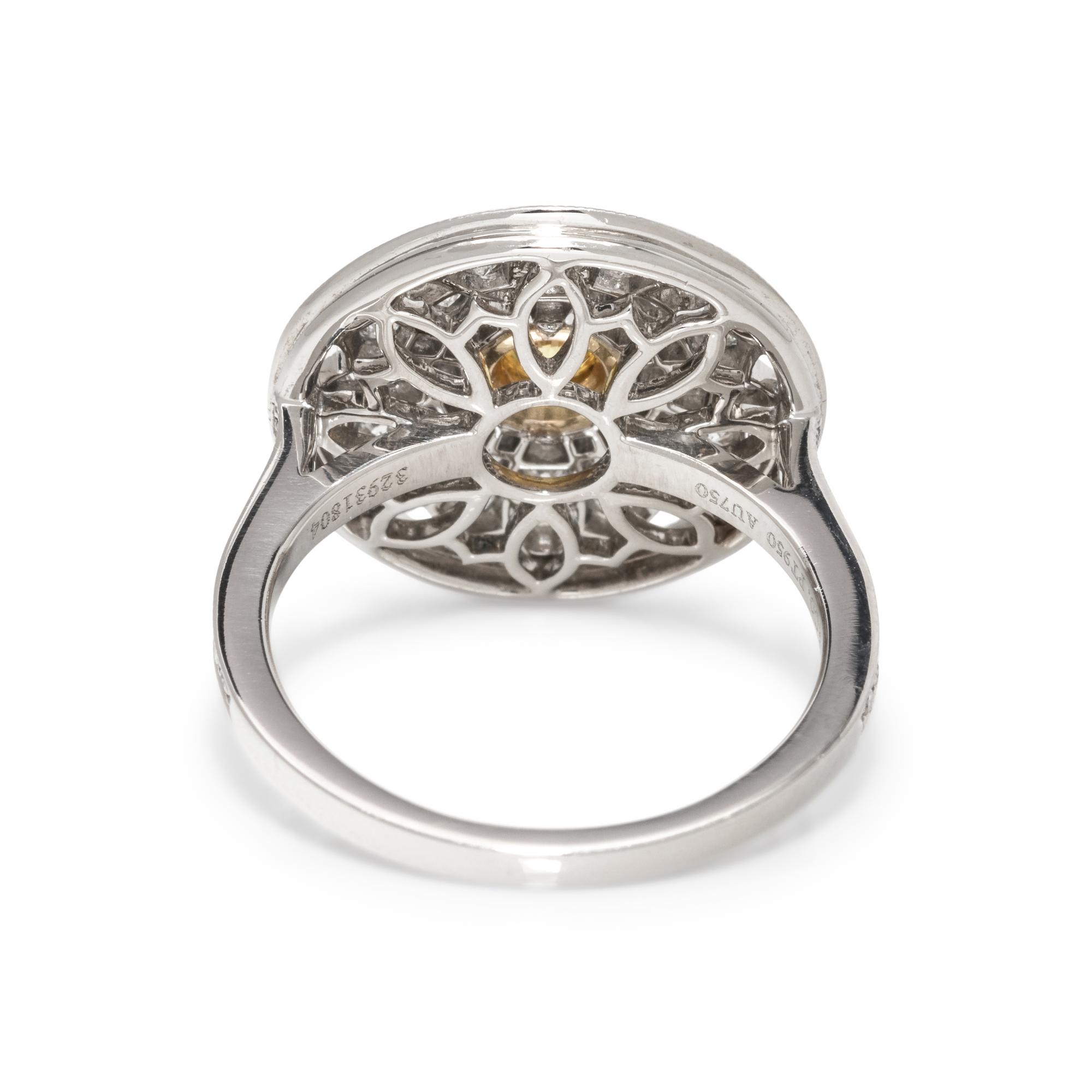 TIFFANY & CO., COLORED DIAMOND AND DIAMOND 'DAISY' RING