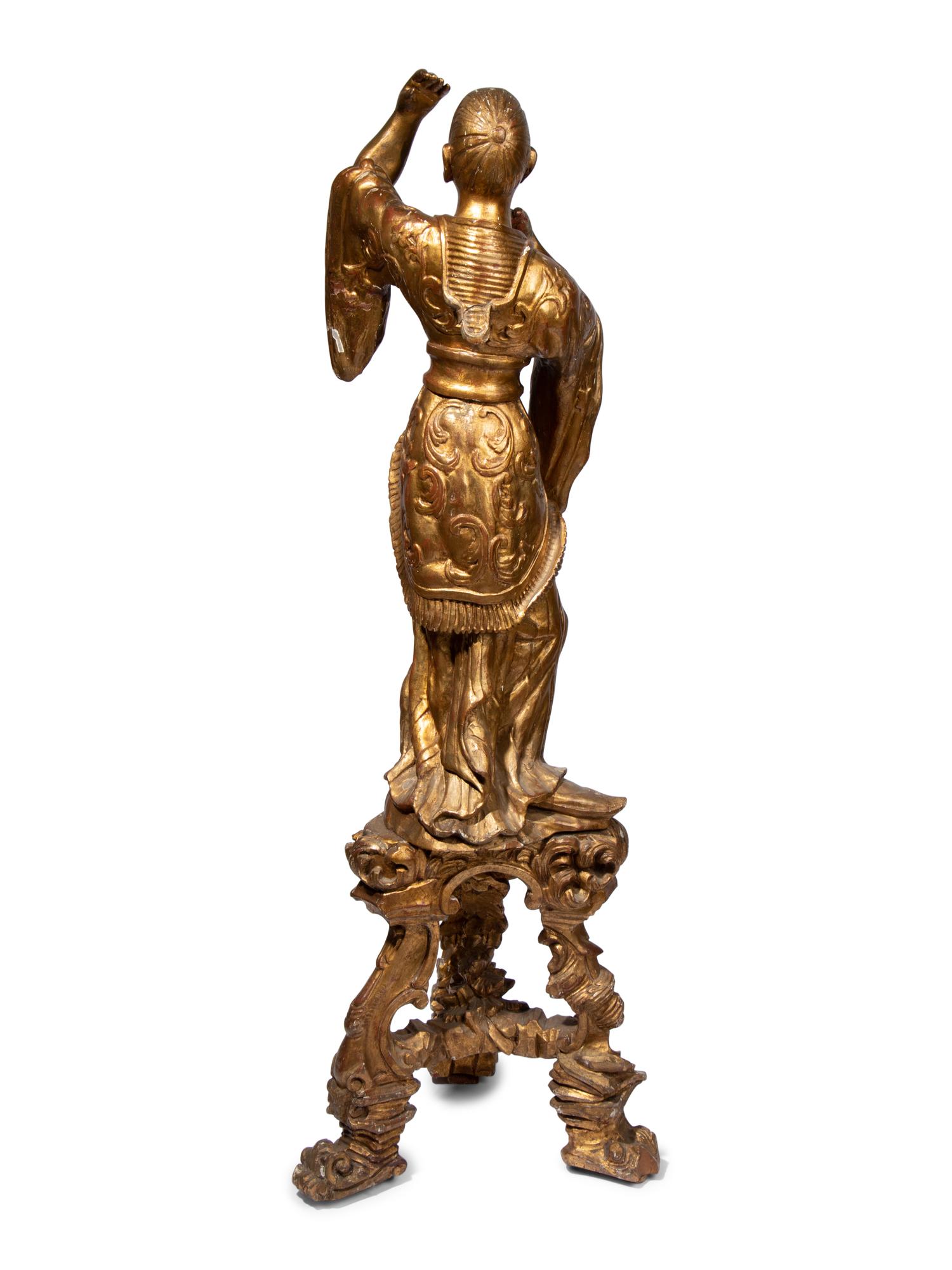 A Venetian Giltwood Chinoiserie Figure