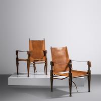 Pair of Safari Lounge Chairs, model KK47000, c. 1960 Rud. Rasmussens Snedkerier, Denmark