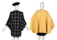 Two Pierre Cardin Capes and Vinyl Beret
