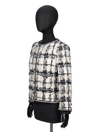 Chanel, Black & White Fantasy Tweed Cardigan Jacket