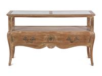 A Louis XV Style Limed Wood Marble-Top Console Table